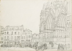 Western Porches of the Cathedral from the South, Amiens, France