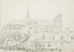 View of the Cathedral from the North Side, Amiens, France