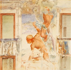 'The Fall of the Giants', Fresco in the Piazza Erbe, Verona, Italy