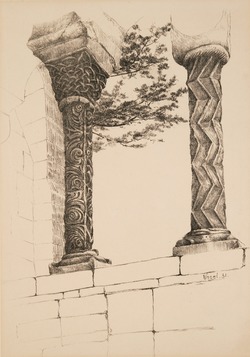 Columns from the Church of Notre Dame d'Urcel, Picardie