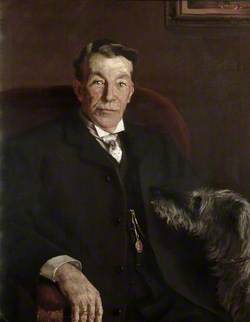 Major Charles Edward Davis (1827–1902), with His Dog