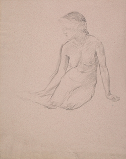 Life Study: Seated Woman with Her Legs to the Side