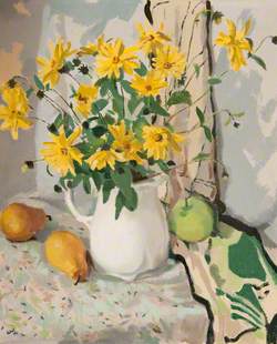 Flowers in a White Jug