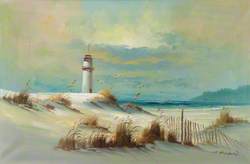 Landscape Featuring a Lighthouse