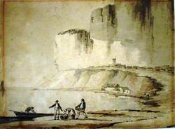 Coastal Scene with Four Figures