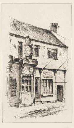 Shop in Old House, Lichfield Street, Wolverhampton from 'Remnants of Old Wolverhampton' (Vol. I. 1880. No.s 1–37)