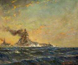 HMS 'George V' with Escort