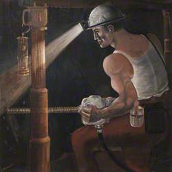 Miner Drilling at the Coalface