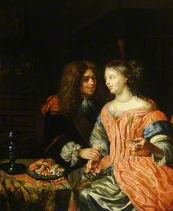 Man and Woman with a Wine Glass