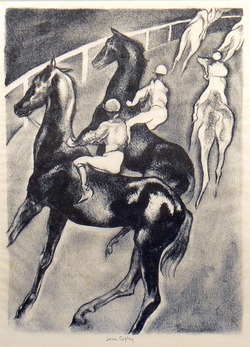 Horses turning into the Canter