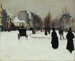 The Boulevard de Clichy under Snow (Le Boulevard de Clichy, par un temps de neige)