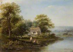 View of the Tyne, Two Anglers