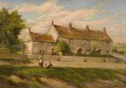 Rural Scene with a Row of Cottages