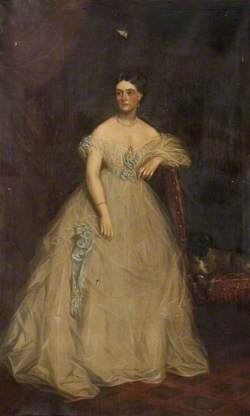 Portrait of a Lady Wearing a White Dress