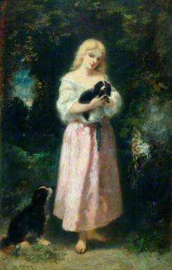 Girl with Dogs