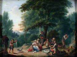 Landscape with Peasants Regaling Themselves in a Wood