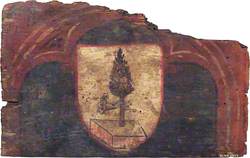 A Shield Bearing a Hand Holding the Branch of a Tree