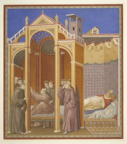 Copy after the painting A Friar sees St Francis  Ascending by the Master of the St Francis cycle in the  Upper Church, San Francesco, Assisi