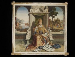 Copy after the painting St Peter Enthroned as Pope  by Gravasco in the Cathedral of Vizeu, Portugal