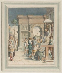 Copy after the painting St James before Herod  Agrippa by Andrea Mantegna in the Eremitani, Padua
