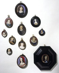 Octagonal portrait miniature of an unknown boy