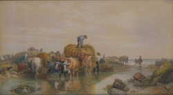 Carting seaweed on the coast of Guernsey