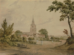 Village church and green