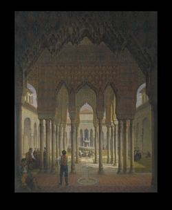The Court of Lions in the Alhambra, Granada.