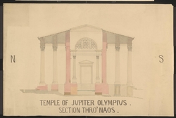 Temple of Jupiter Olympius. Section Thro' Naos.