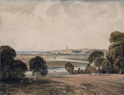 Landscape with winding river