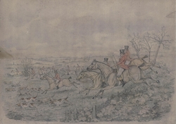 Fox-hunting - in full cry