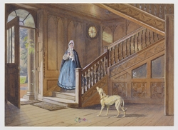 View of Victoria and Albert Museum, staircase at Brompton Park House