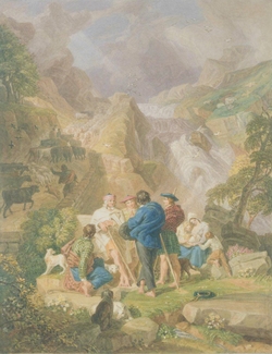 Highland drovers, near Inverary