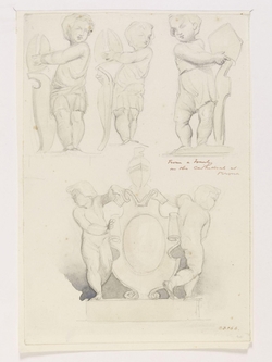 Study of sculptures from a tomb in Verona Cathedral