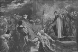 The arrival of Cardinal Wolsey at Leicester Abbey, 1530