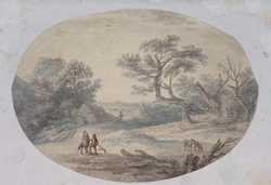 Landscape with waterfall