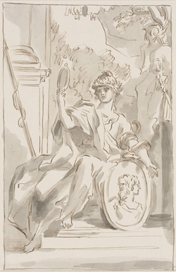 Emblematic figure of Prudence