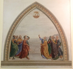Copy after The meeting of Augustus and the Sibyl, Domenico Ghirlandaio in the Sassetti Chapel, Chiesa di Santa Trinita (Florence)