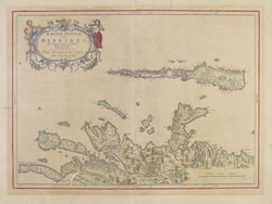 Map of the Hebrides, Scotland