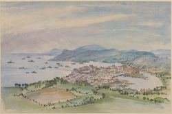 View over Weymouth towards Portland, Dorset