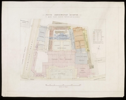 South Kensington Museum. Block plan showing proposed new buildings