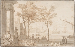 Palazzo With a Classical Garden Next to a Harbour
