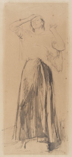 Study of a woman dressing