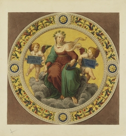 Copy after Raphael’s ceiling fresco representing ‘Theology’ in the Stanza della Segnatura (Vatican Palace, Rome,1508-09), 1864.