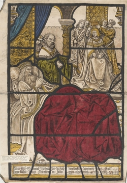Copy of stained glass in Prittlewell Church, Essex