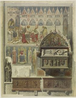 Monument to the Cavalli Family. and the Altichiero  da Zevio in the Church of Sta Anastasia, Verona.