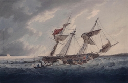 A Vessel in the Surf off the African Coast