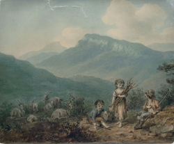 Children and goats