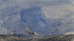 Seascape with sailing boats