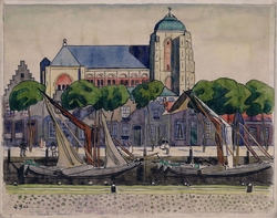 The Church and Harbour at Veere